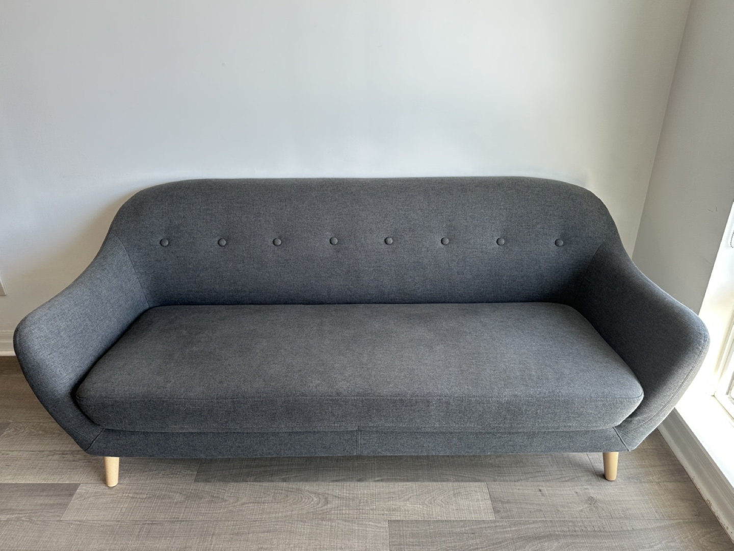 Grey sofa w/ cushions - The Bricks - photo 3