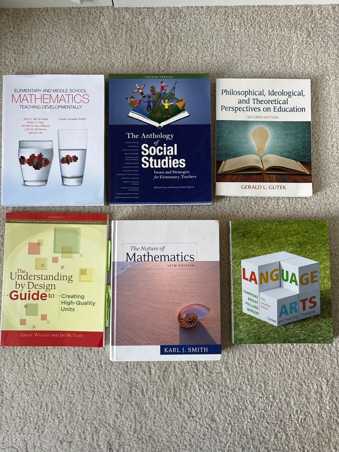 Collection of 6 Bachelor of Education Textbooks