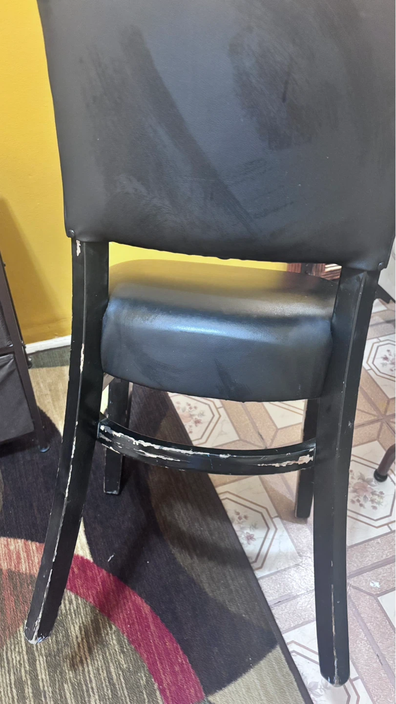 ⚽ Black Faux Leather Dining Chair - photo 4