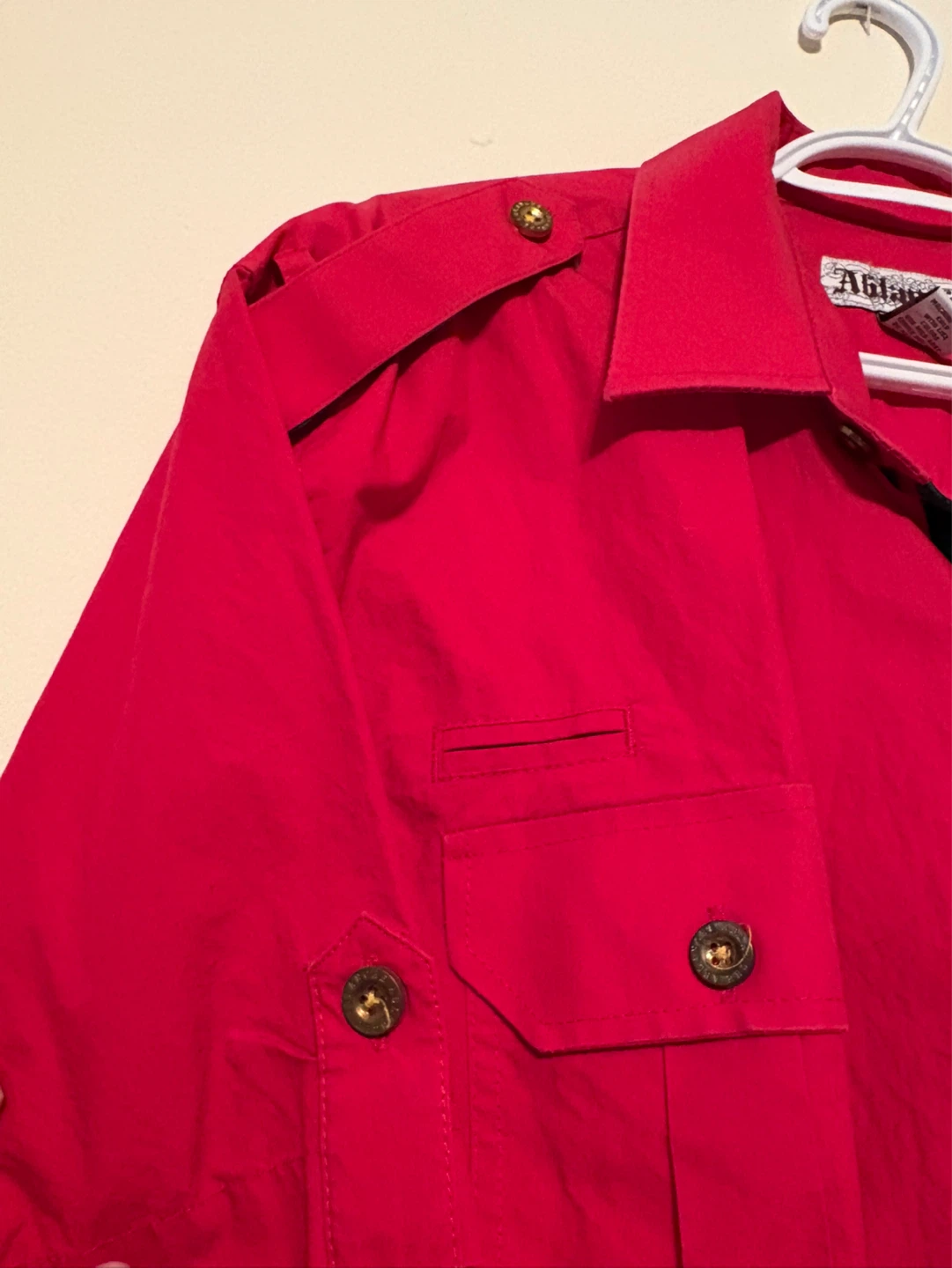 ⚽️Ablanche Red Short Sleeve Button-Up Shirt 2XL - photo 4