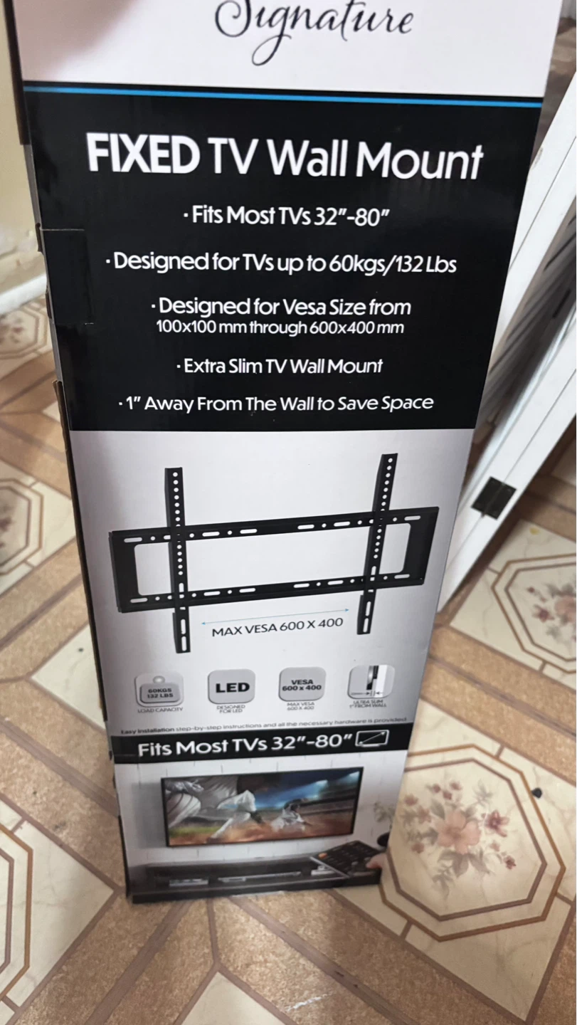 ⚽ HOME Signature Fixed TV Wall Mount for 32"-80" TVs