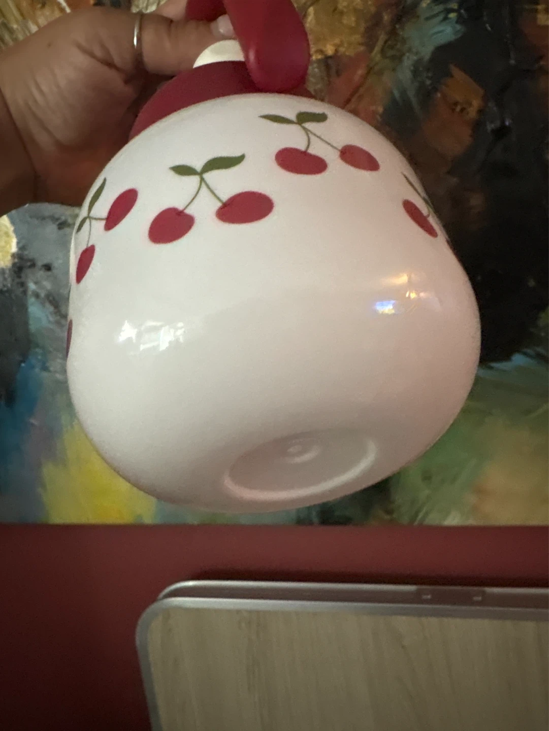 ⚽️ New Cherry Print Water Bottle with Handle - photo 4