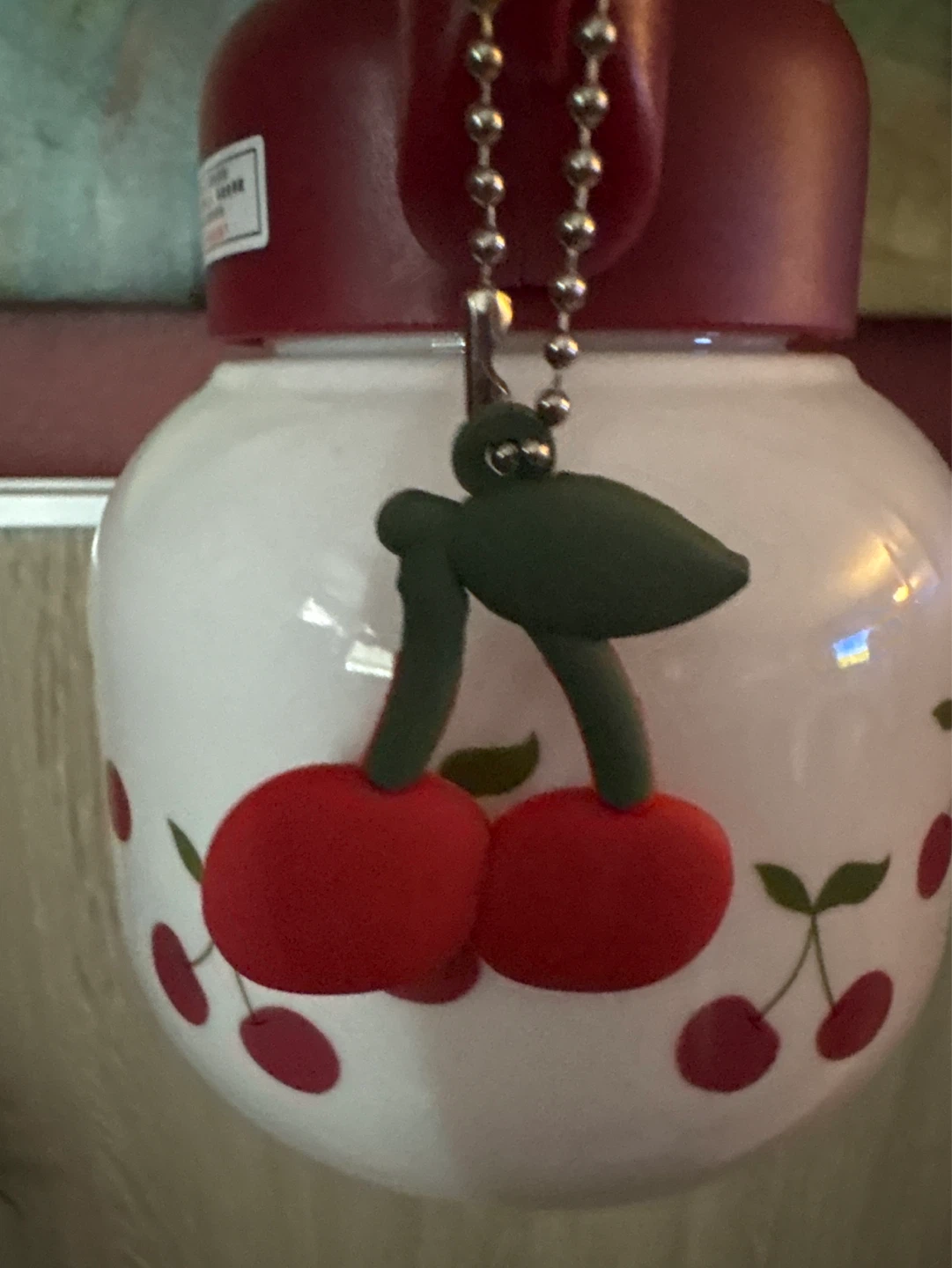 ⚽️ New Cherry Print Water Bottle with Handle - photo 5