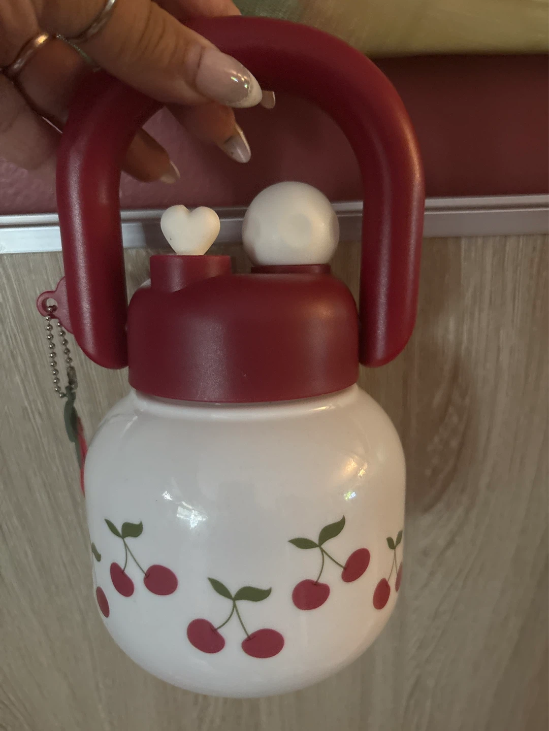 ⚽️ New Cherry Print Water Bottle with Handle