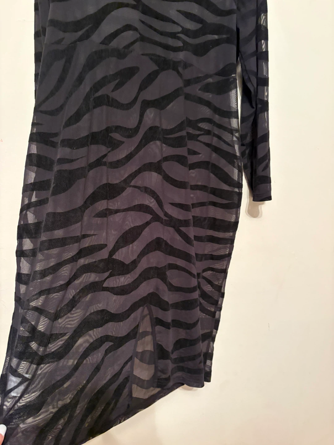 ⚽️Sheer Black Zebra Print Mesh Dress plus size - photo 3