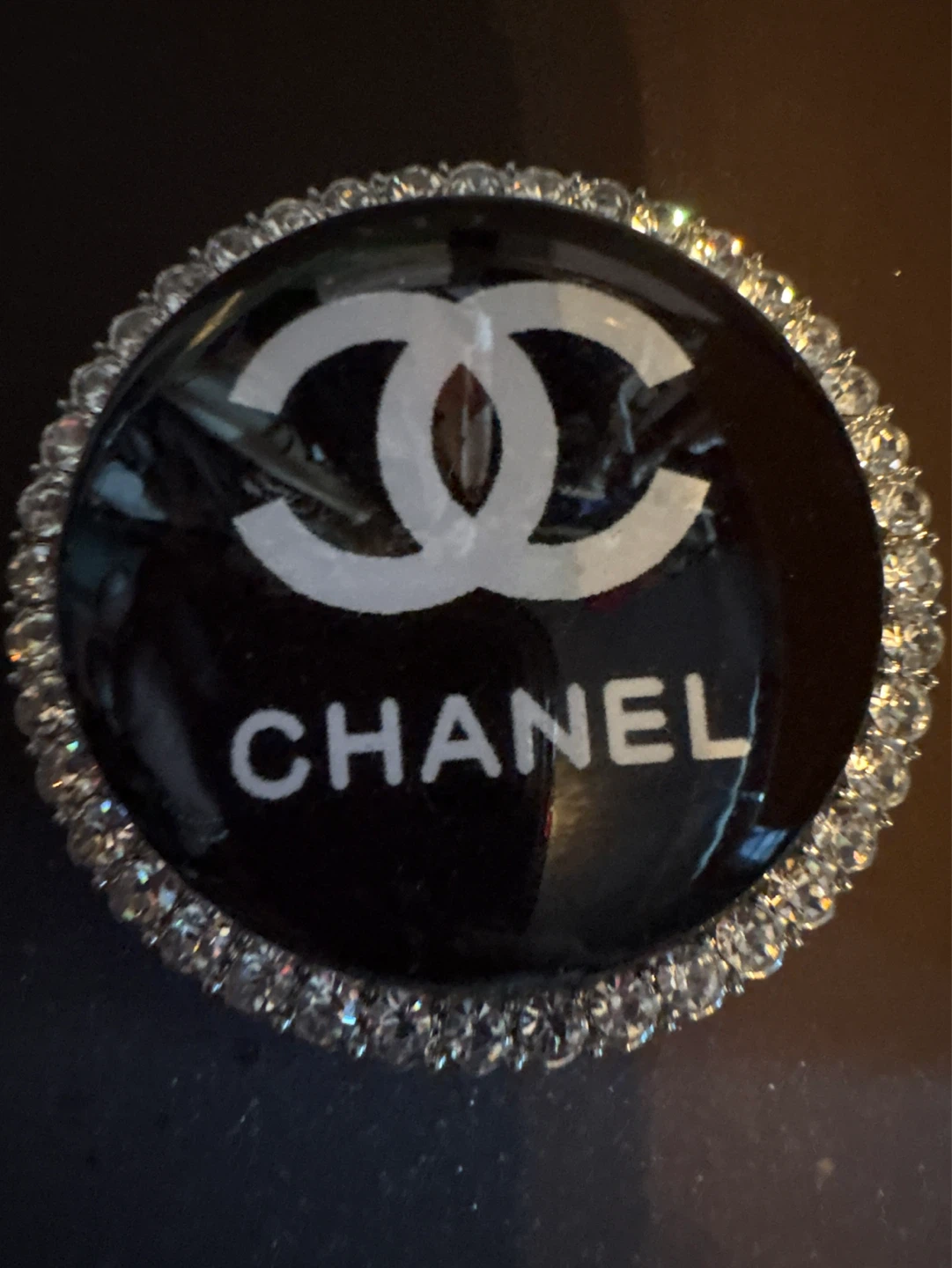 ⚽️ Chanel Brooch with Rhinestones
