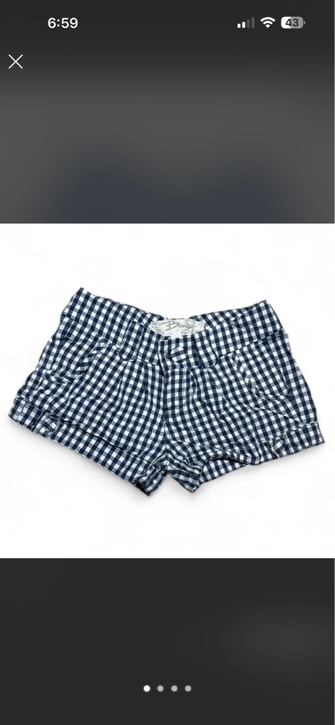Bongo Gingham Shorts Size 1
