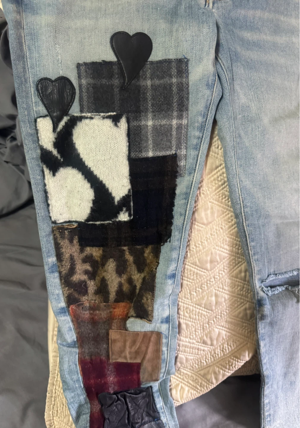 Amiri Patchwork Jeans - photo 4