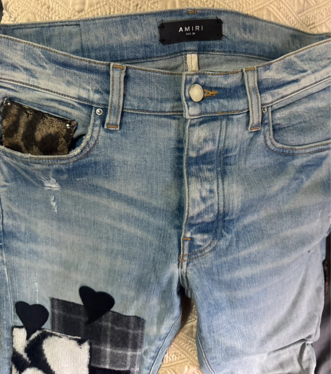 Amiri Patchwork Jeans - photo 2