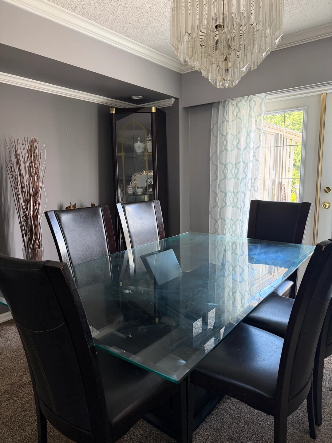 Glass Top Dining Table with 6 Chairs - photo 4