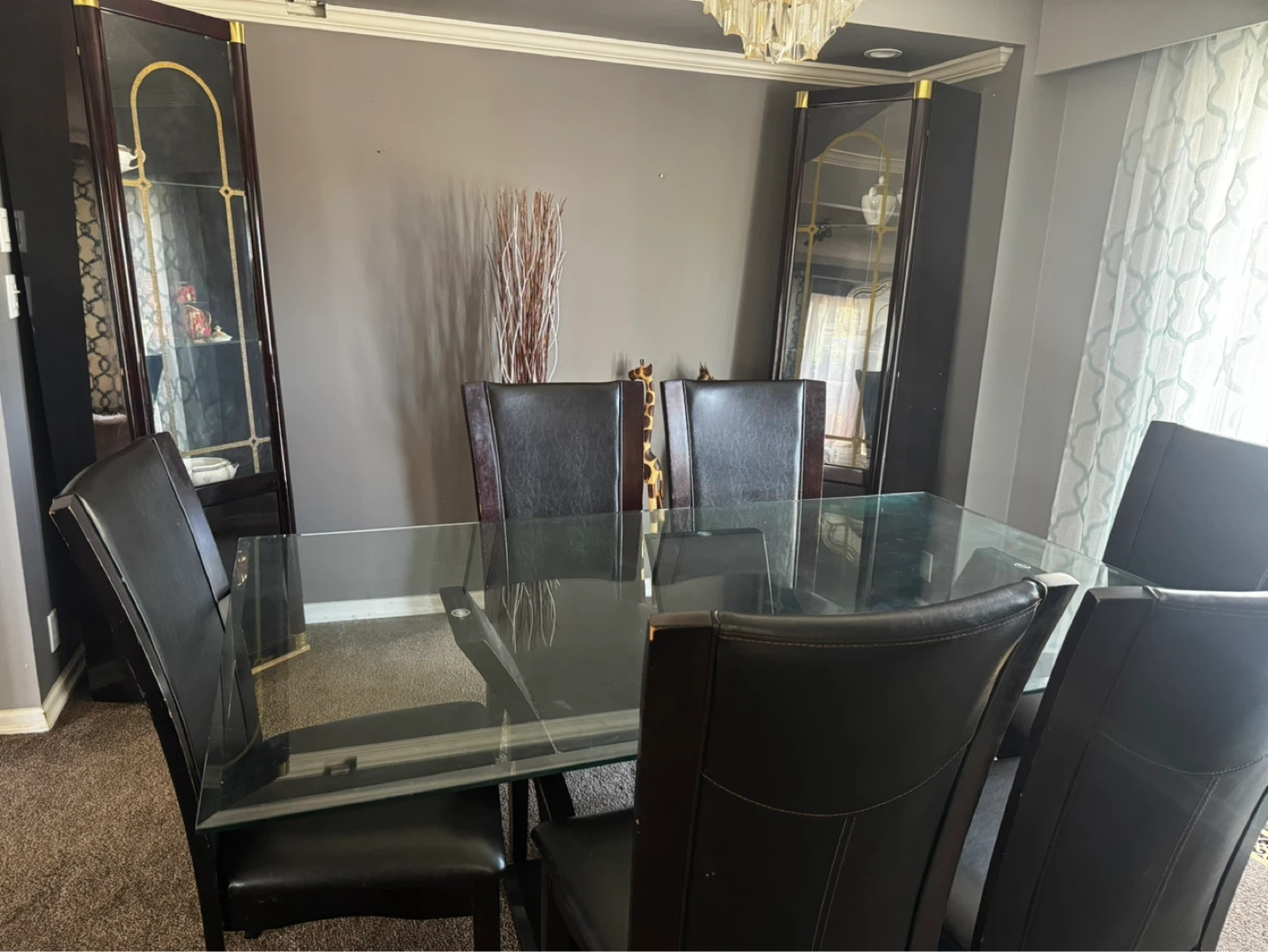 Glass Top Dining Table with 6 Chairs - photo 5