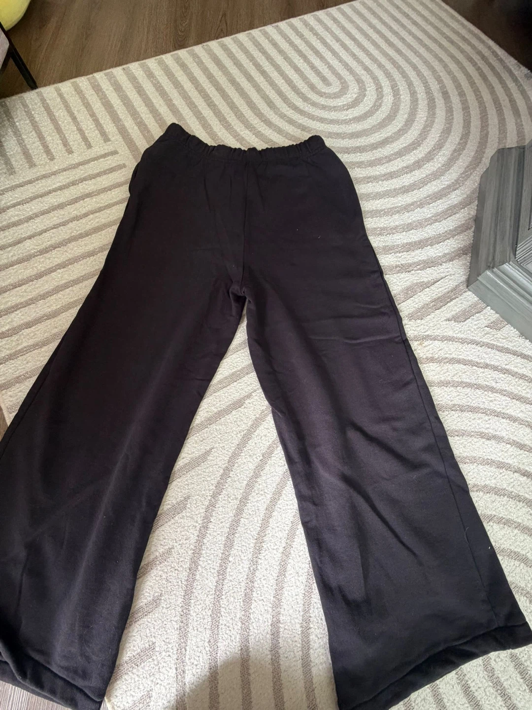 Grimelange Black Wide Leg Sweatpants
