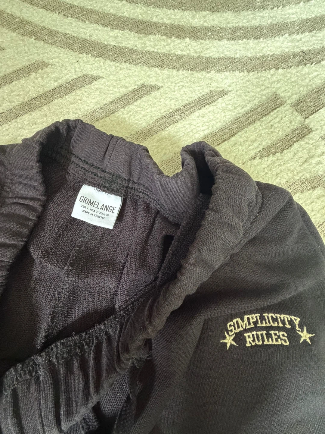 Grimelange Black Wide Leg Sweatpants - photo 2
