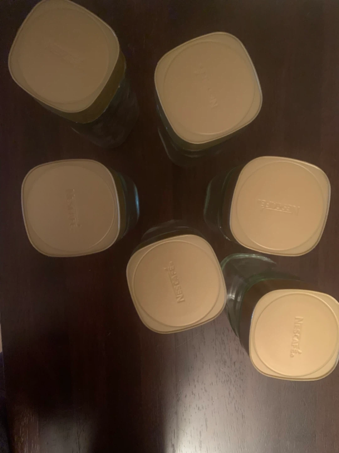Set of 6 Nescafe Coffee Jars with Gold Lids - photo 2