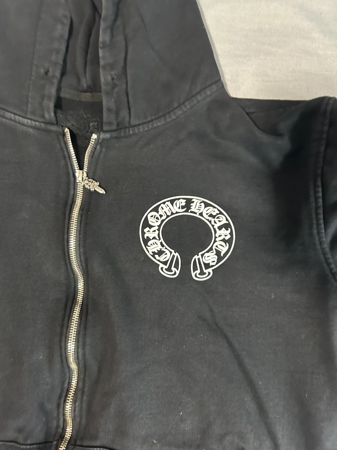 Chrome Hearts Black Zip-Up Hoodie - photo 2