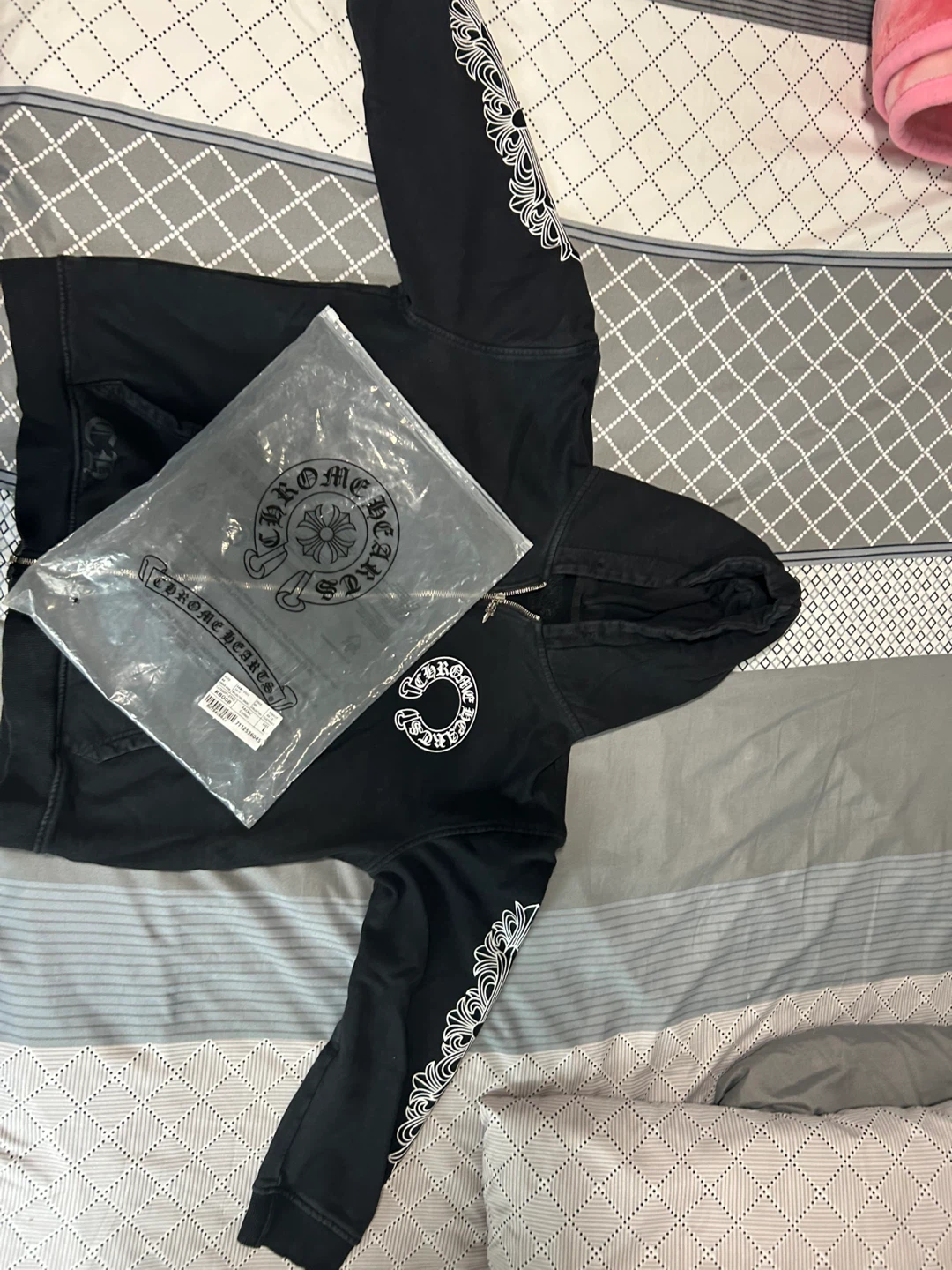 Chrome Hearts Black Zip-Up Hoodie
