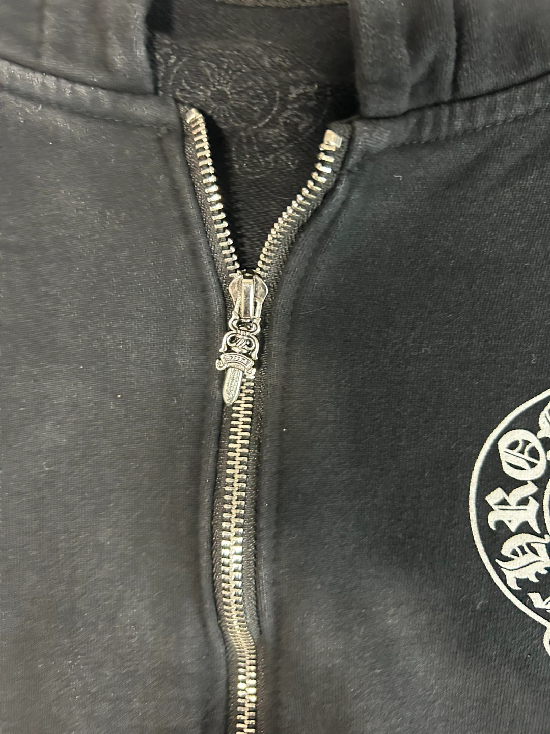 Chrome Hearts Black Zip-Up Hoodie - photo 3