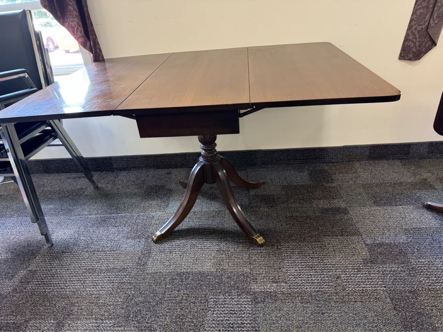 Mahogany Drop-Leaf Dining Table