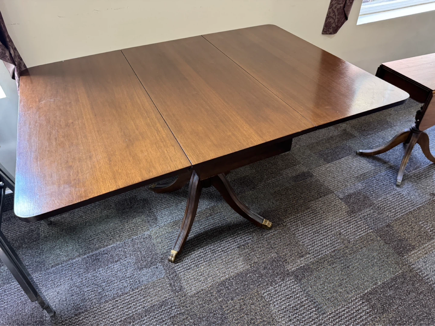 Mahogany Drop-Leaf Dining Table - photo 3