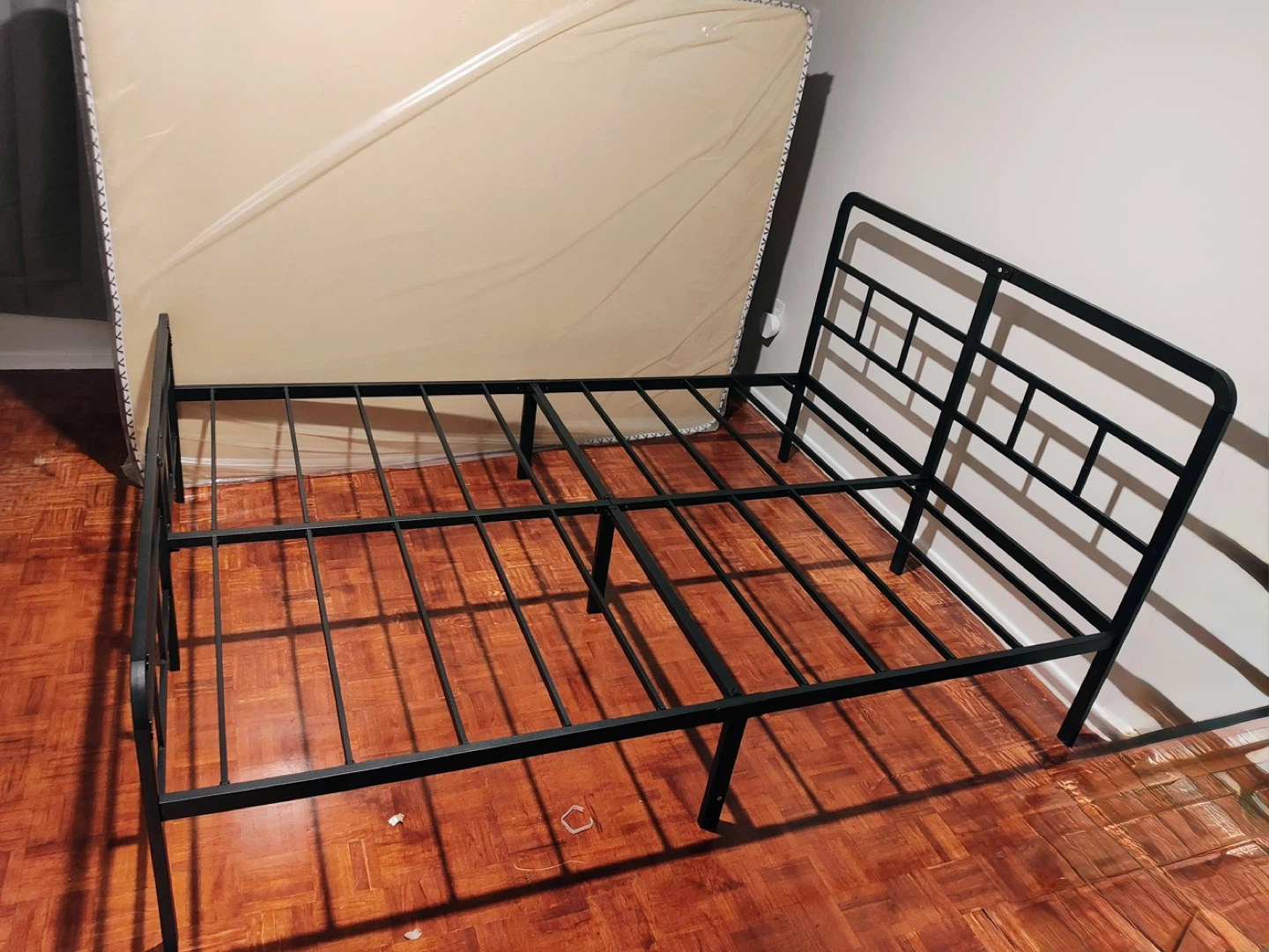 Queen Metal Bed Frame & Mattress - photo 2
