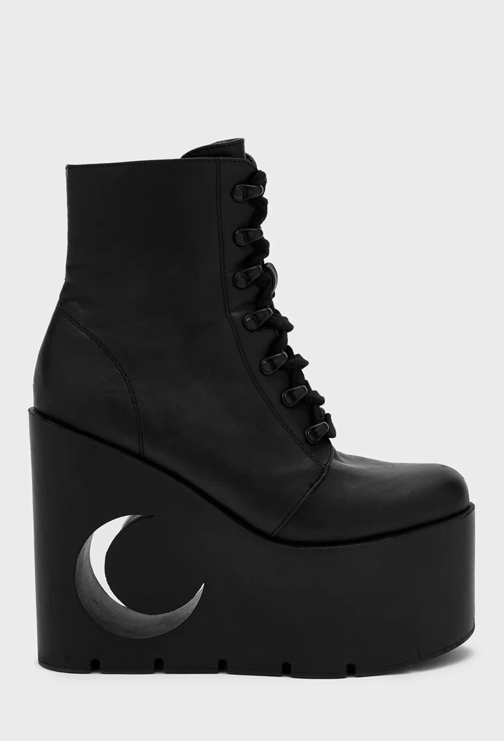Killstar Wedge Platform Boots with Moon Cutout - photo 2