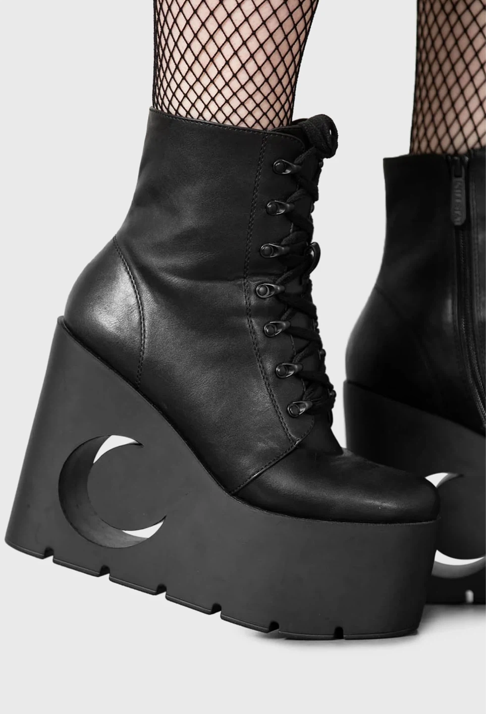 Killstar Wedge Platform Boots with Moon Cutout - photo 5
