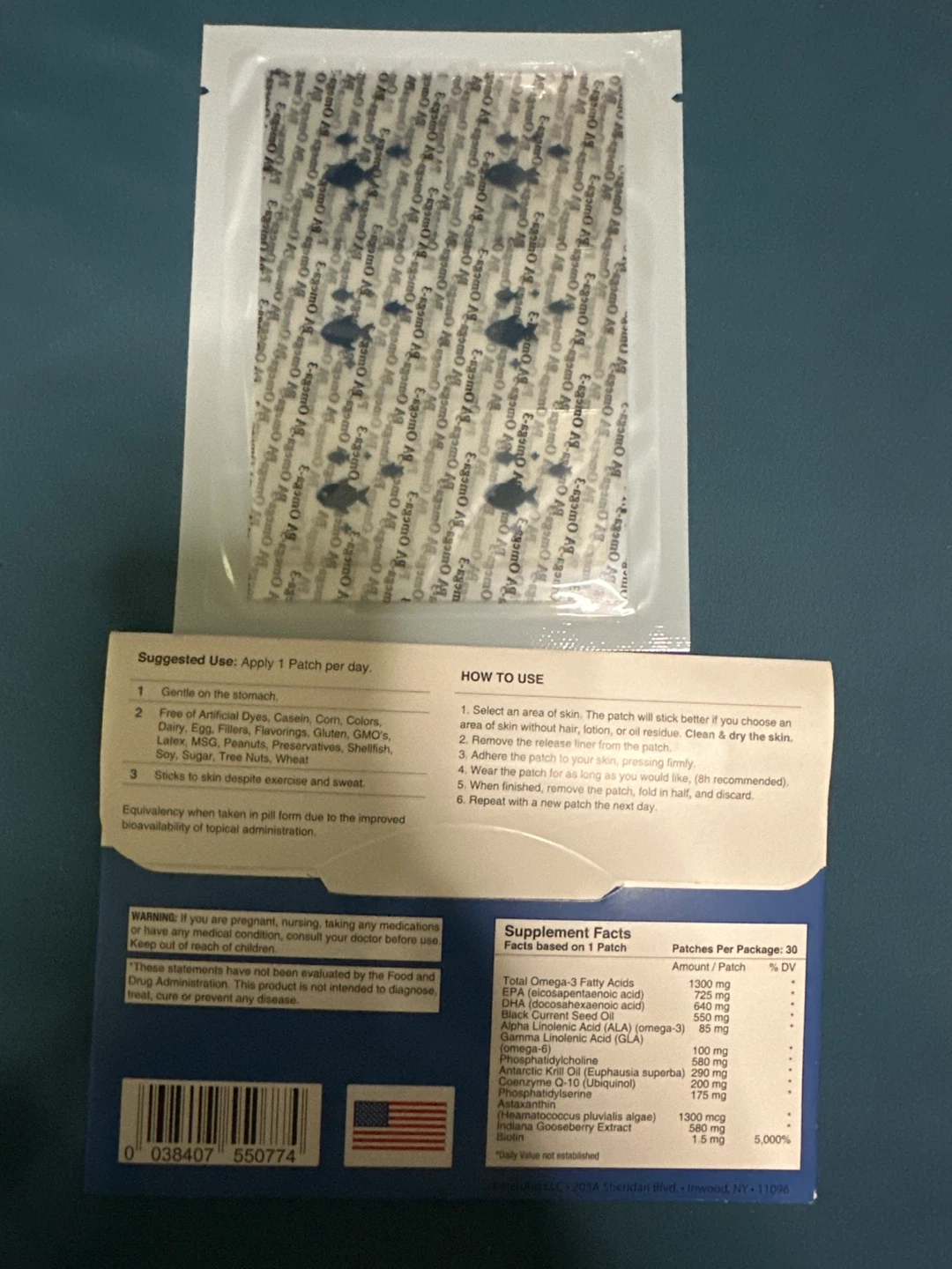 ⚽️ PatchAid Clear Omega 3 Patch - 30 Patches - photo 2