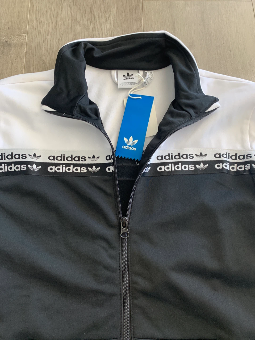 Adidas Originals ⚽️ Track Jacket - Black: White- Youth XL - photo 2