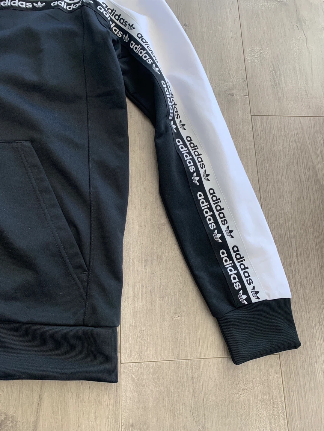 Adidas Originals ⚽️ Track Jacket - Black: White- Youth XL - photo 4