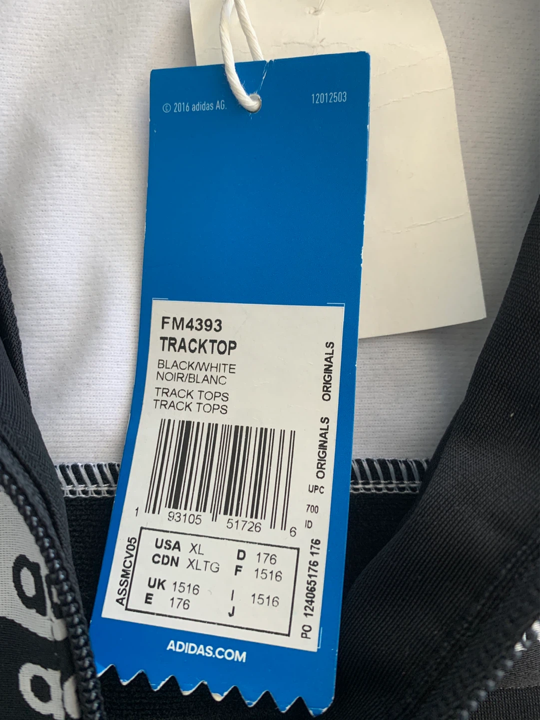 Adidas Originals ⚽️ Track Jacket - Black: White- Youth XL - photo 3
