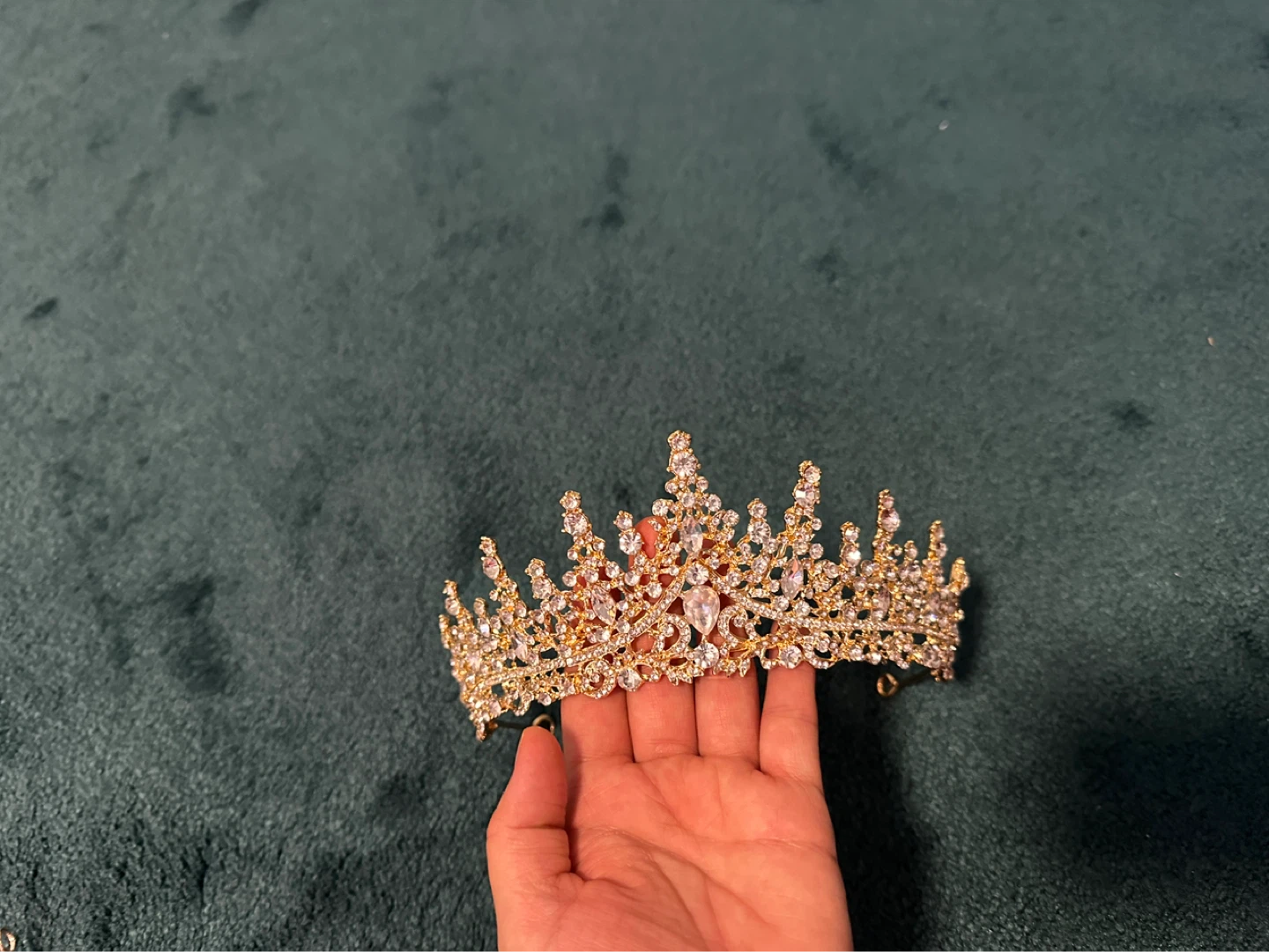 Gold Tiara with Rhinestones - photo 2
