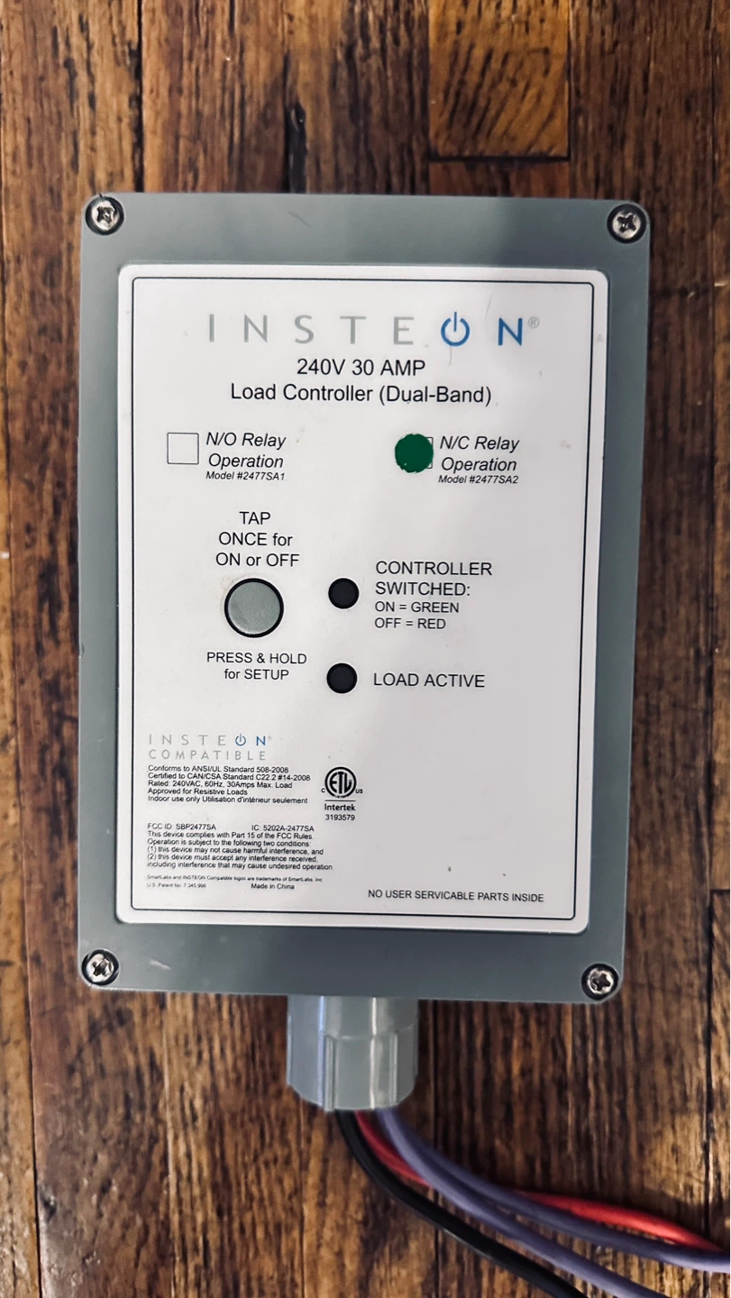 Insteon 240V 30 Amp Load Controller (Dual-Band)