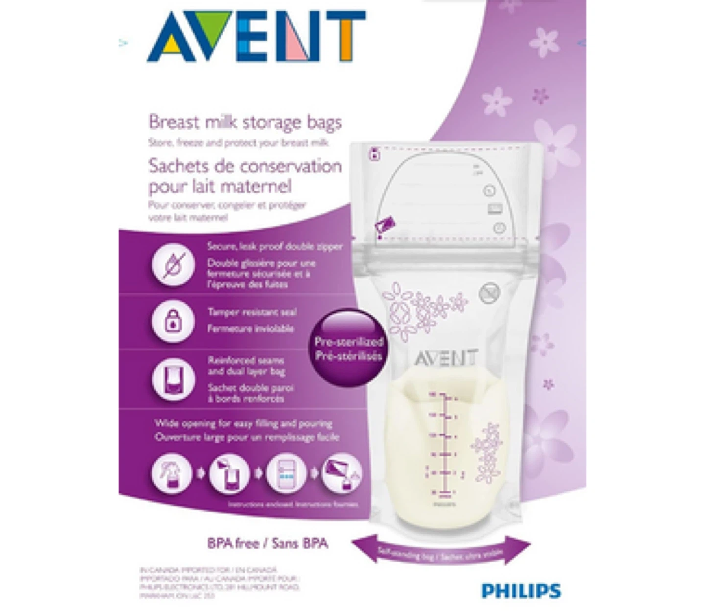 Philips Avent Breast Milk Storage Bags - 50 Count - photo 2