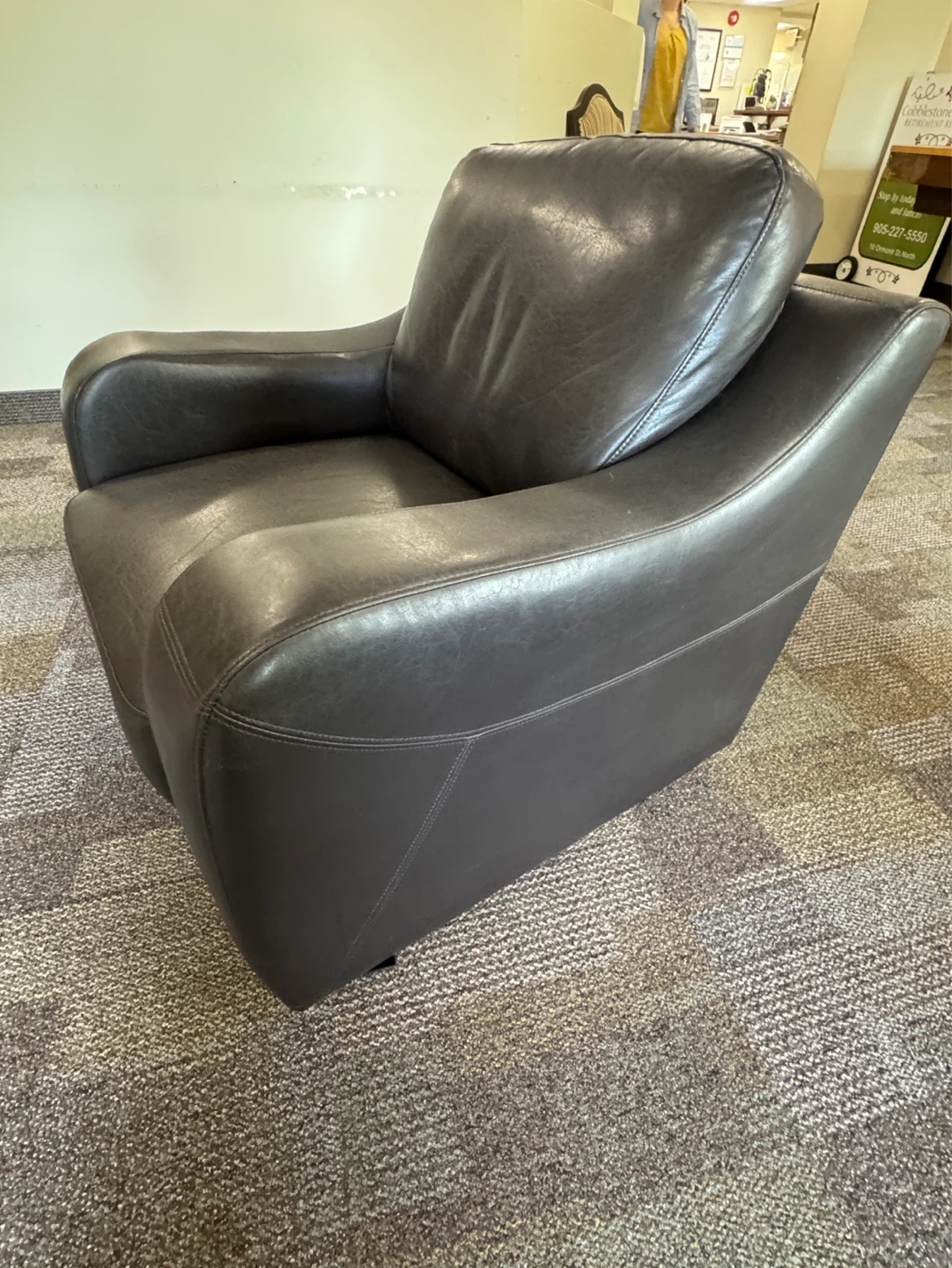 Dark Brown Leather Armchair