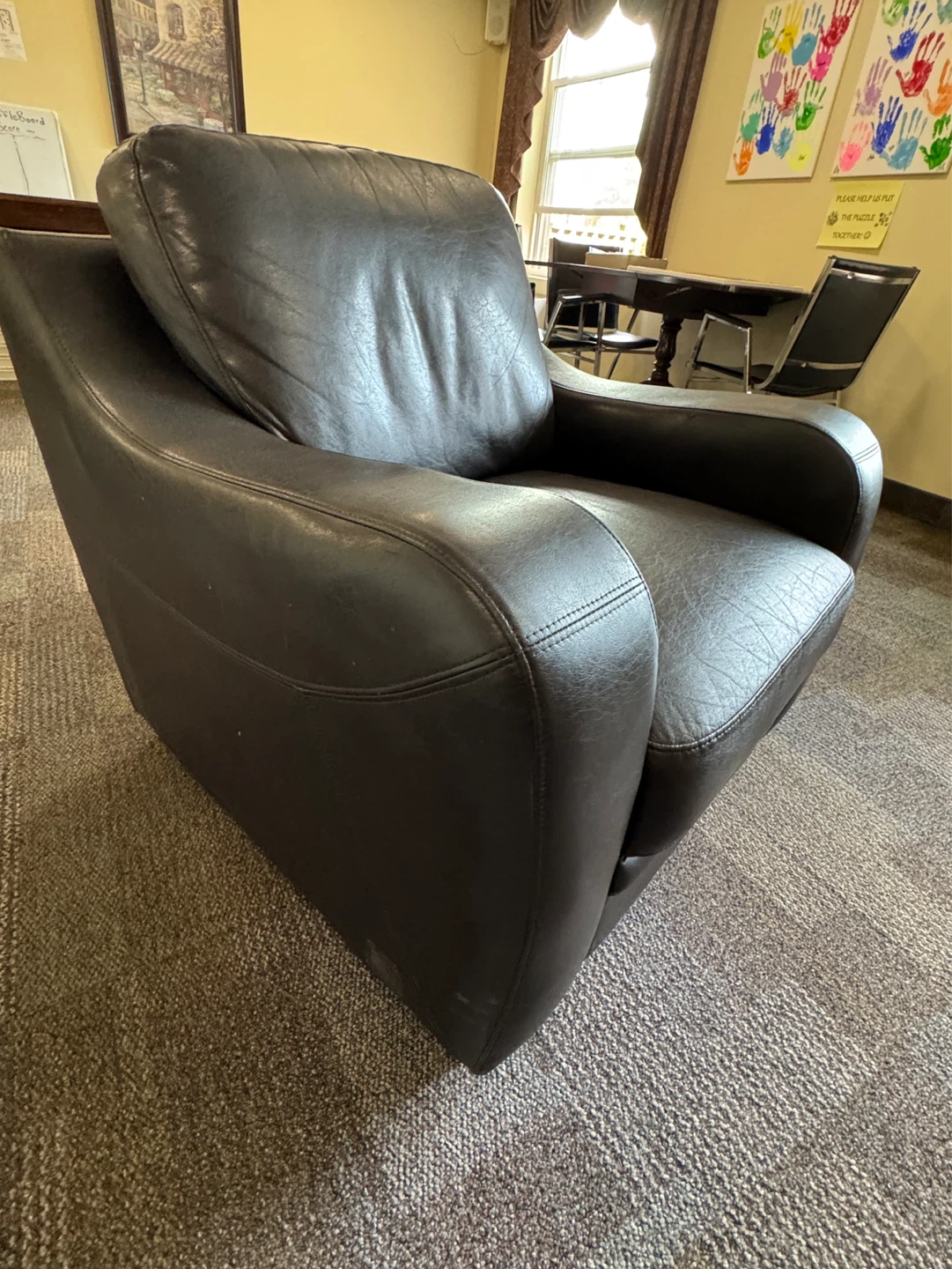 Dark Brown Leather Armchair - photo 3