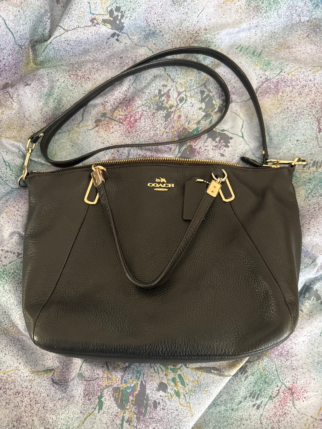 Coach Black Leather Crossbody Handbag ⚽️