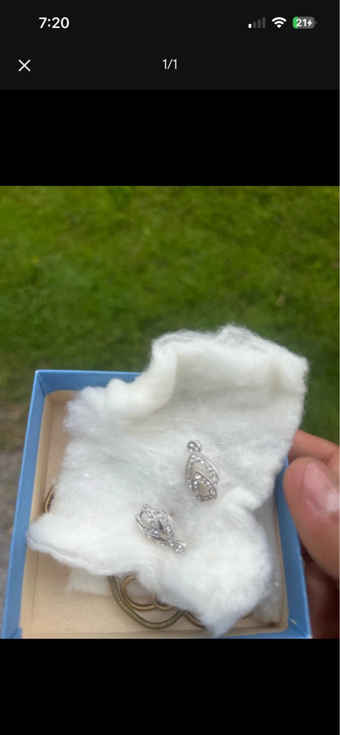 Silver Earrings with Stones