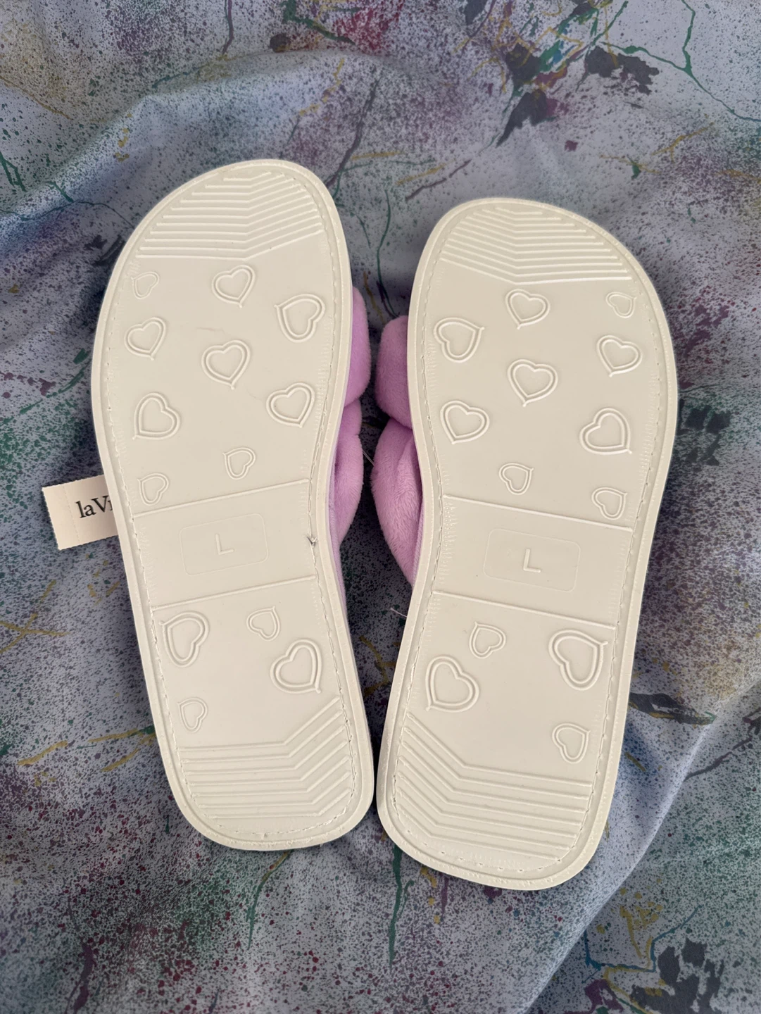 La Vie en Rose Lavender Slippers - Size L ⚽️ - photo 2