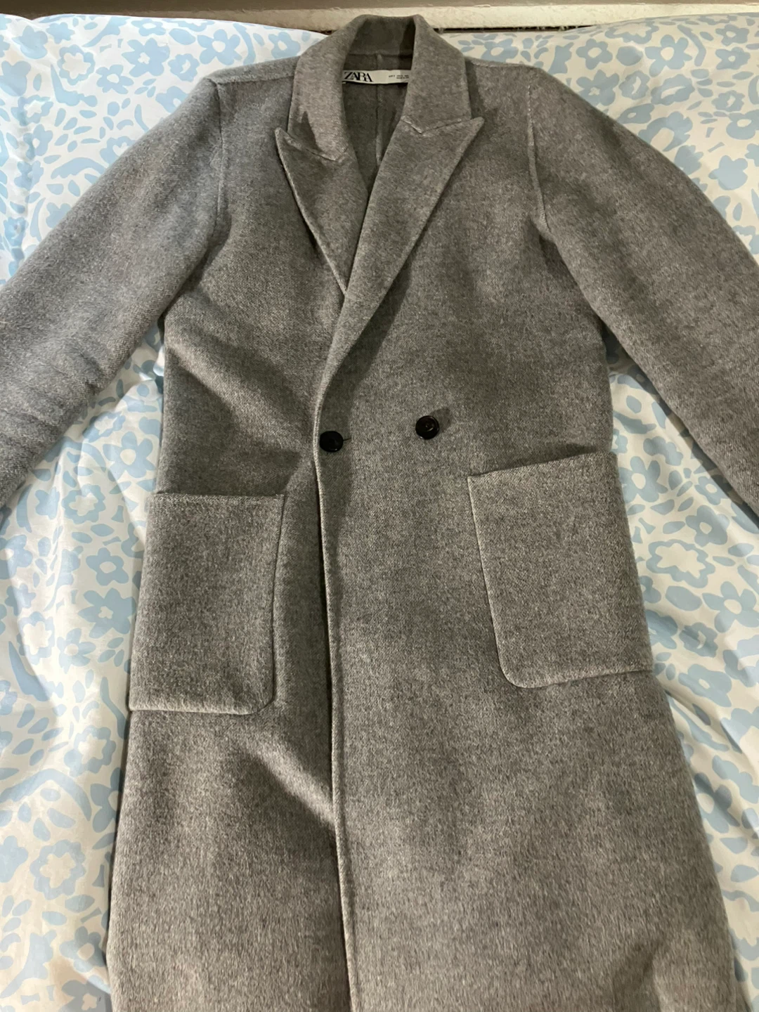 Grey Zara Wool Blend Coat