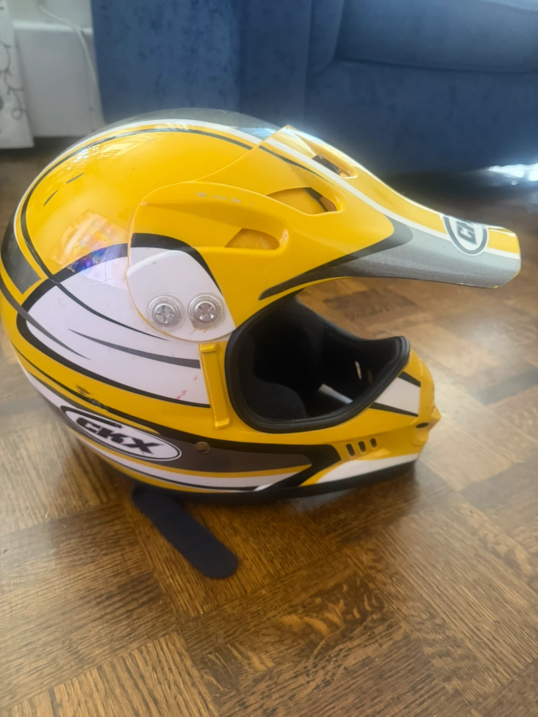 CRX Yellow Dirt Bike Helmet - photo 4