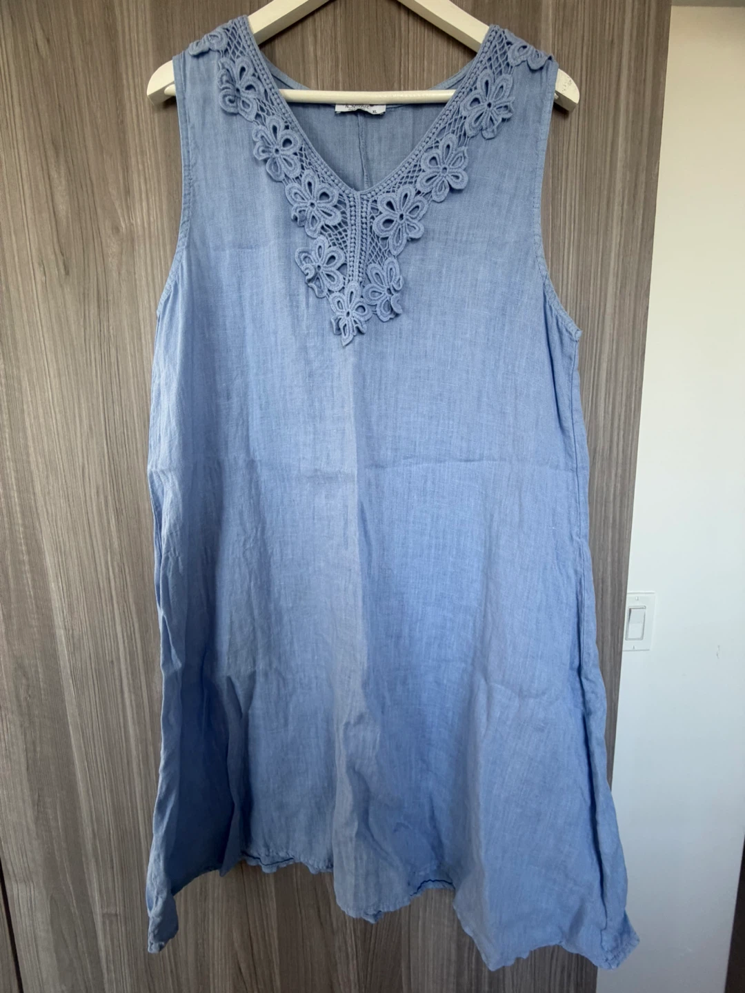 Rosemarine Blue Linen Blend Dress XL