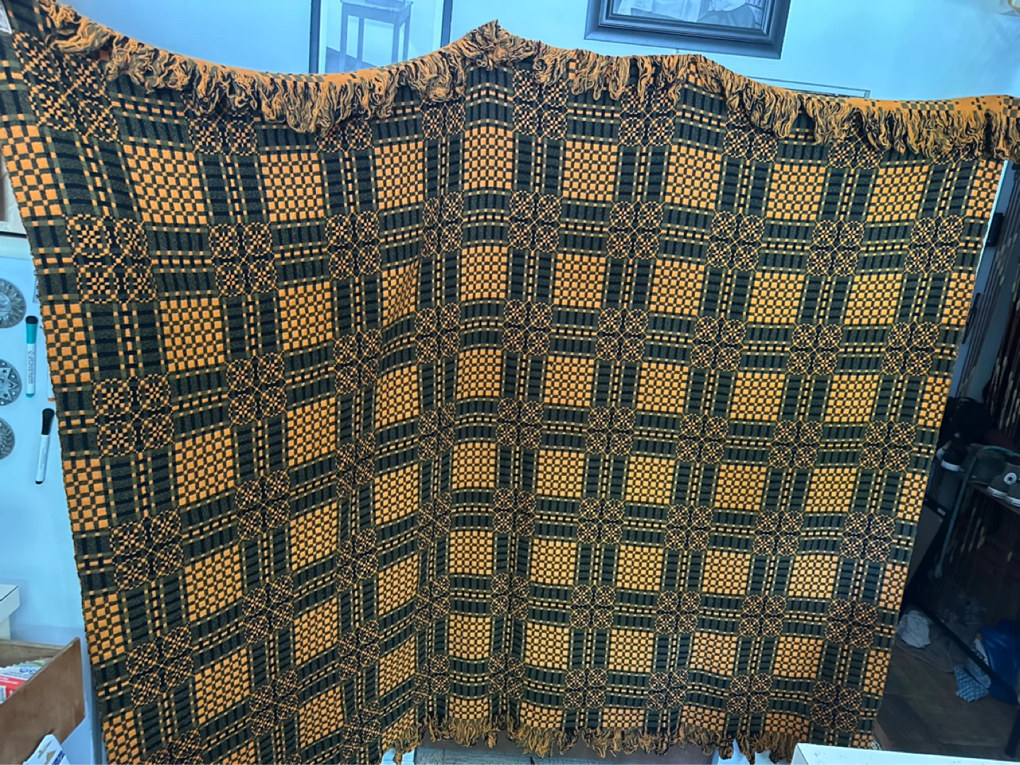 Large Vintage Welsh Tapestry Blanket Dyffryn Mill - photo 4
