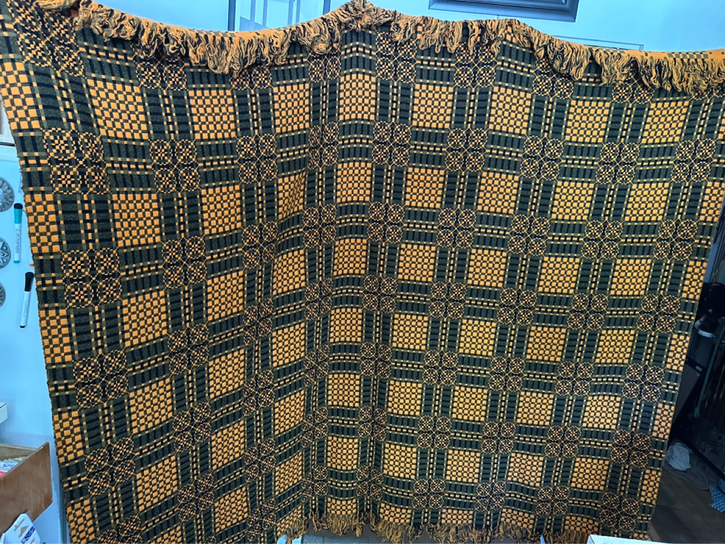 Large Vintage Welsh Tapestry Blanket Dyffryn Mill - photo 3