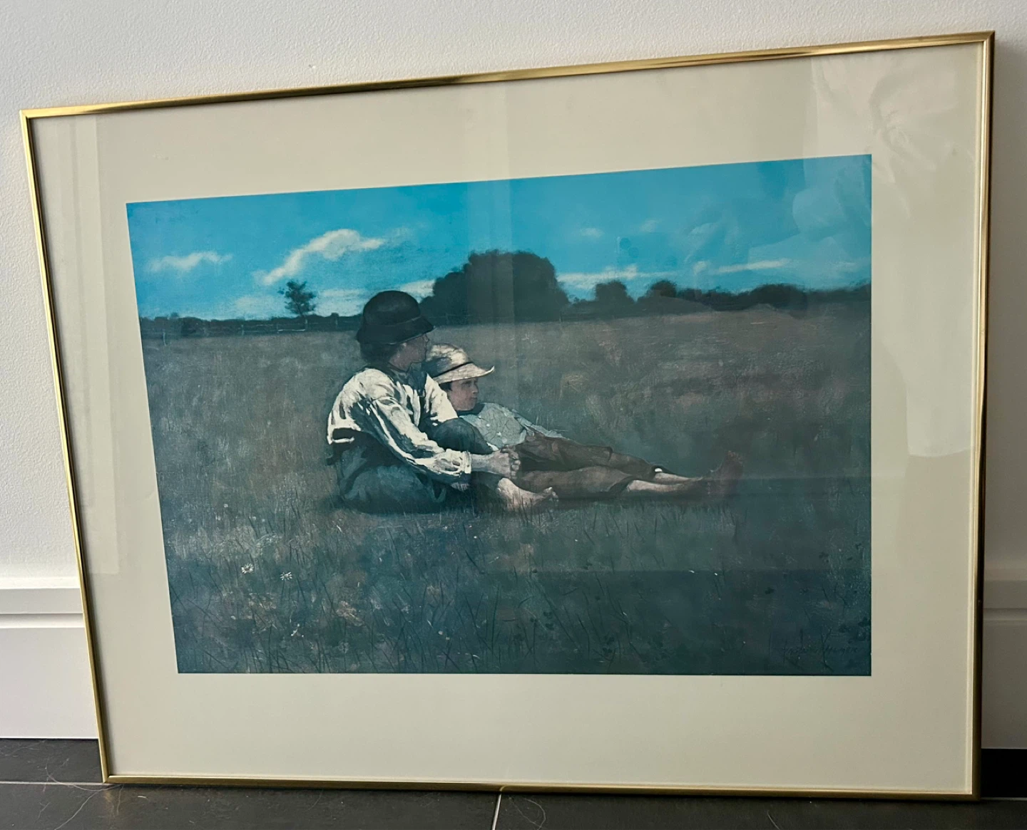 Framed Print- Boys in a Pasture-  Winslow Homer - photo 2