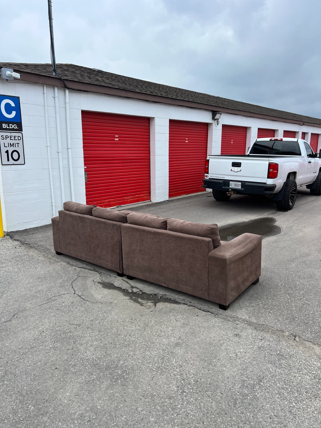 Light Brown Fabric L Sectional can also deliver for free - photo 3