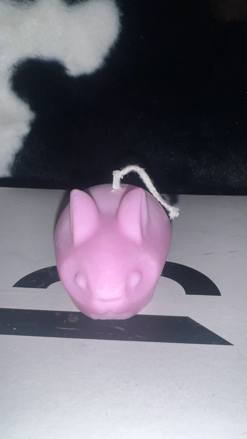 Pink Bunny Candle
