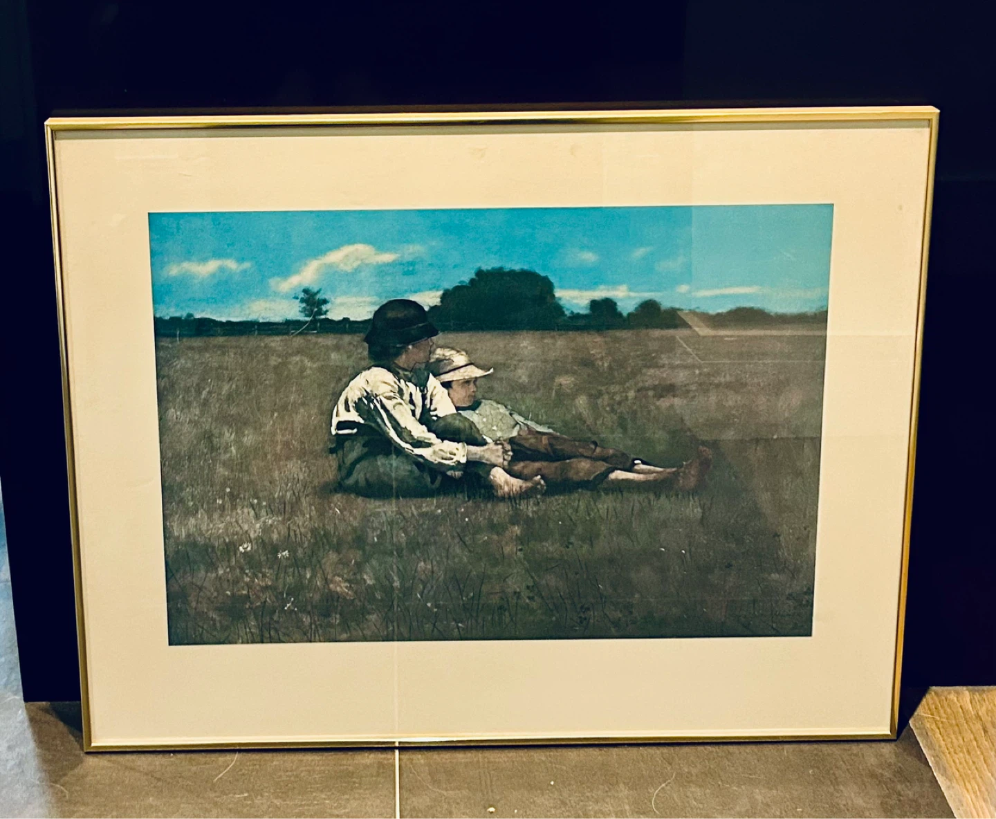 Framed Print- Boys in a Pasture-  Winslow Homer - photo 3