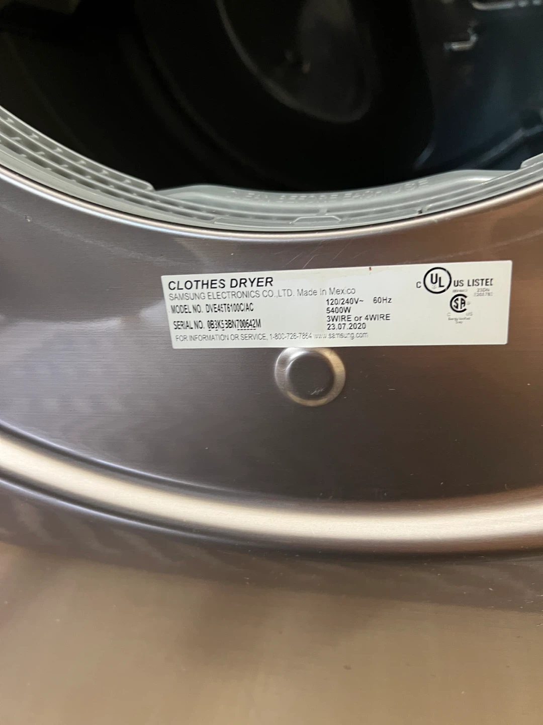 Samsung Clothes Dryer - photo 2