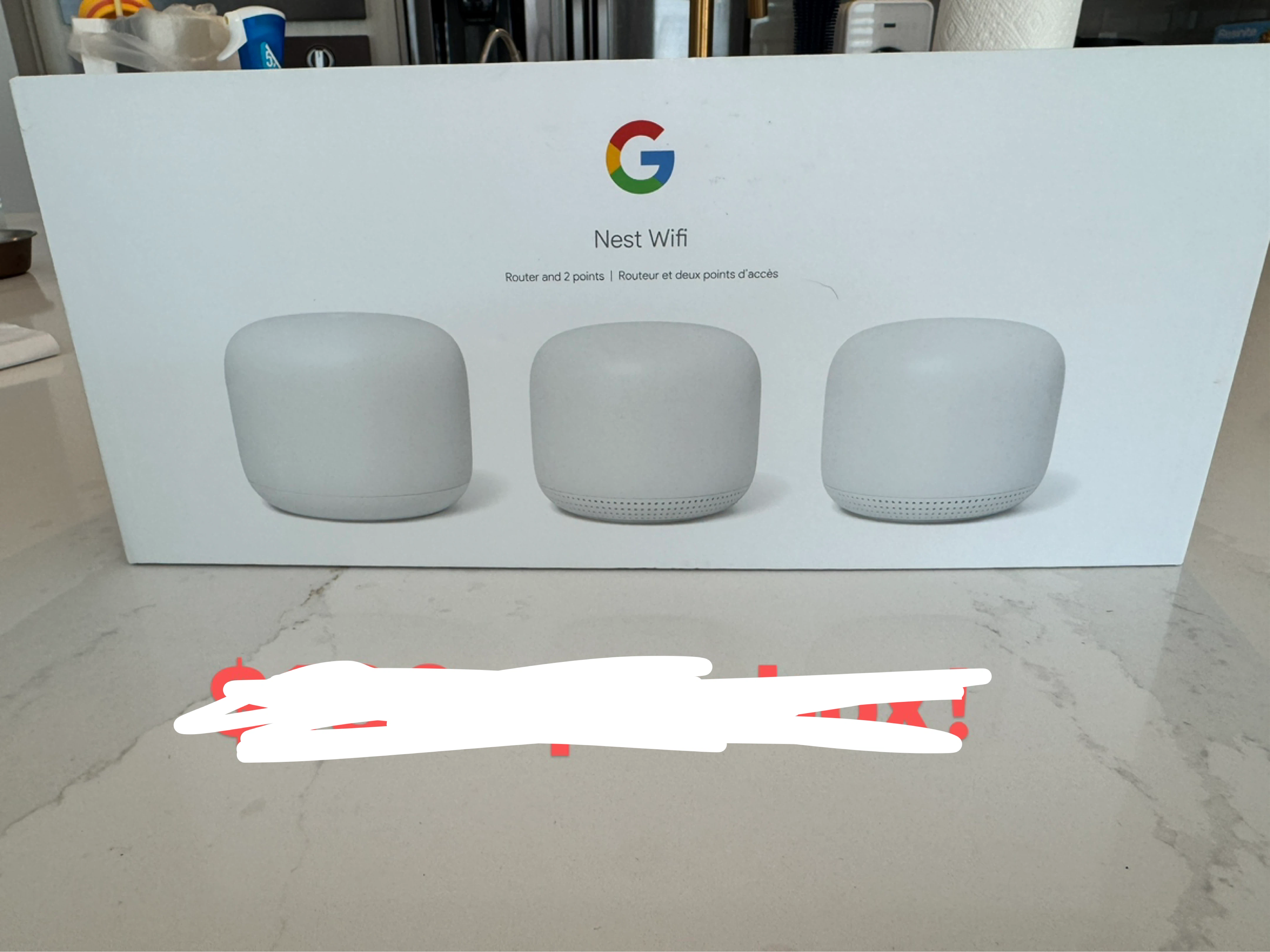 Google Nest Wifi Router and 2 Points（Open box）