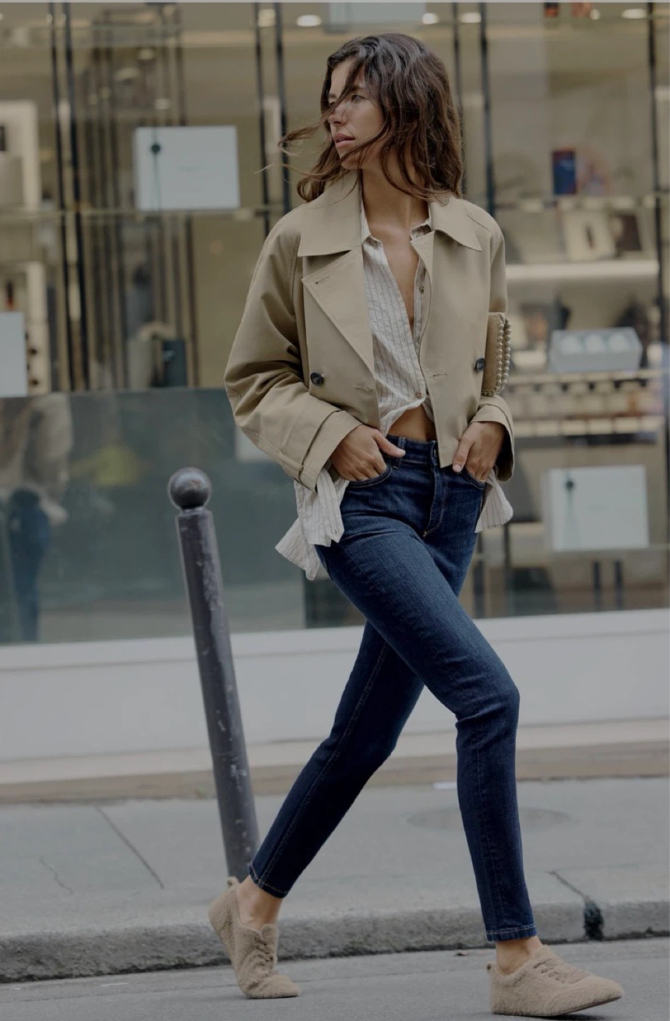 ZARA Cropped Trench Jacket ⚽